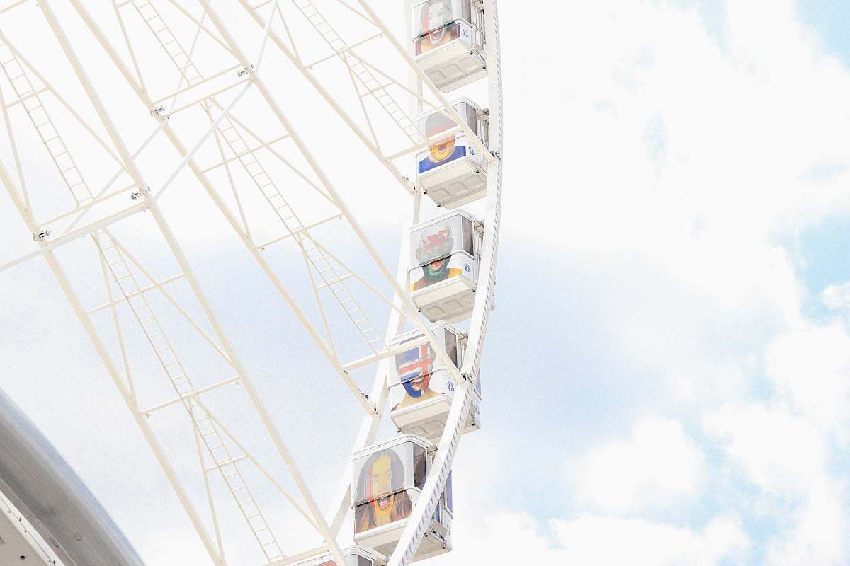 ferris wheel white Ferris wheel amusement park